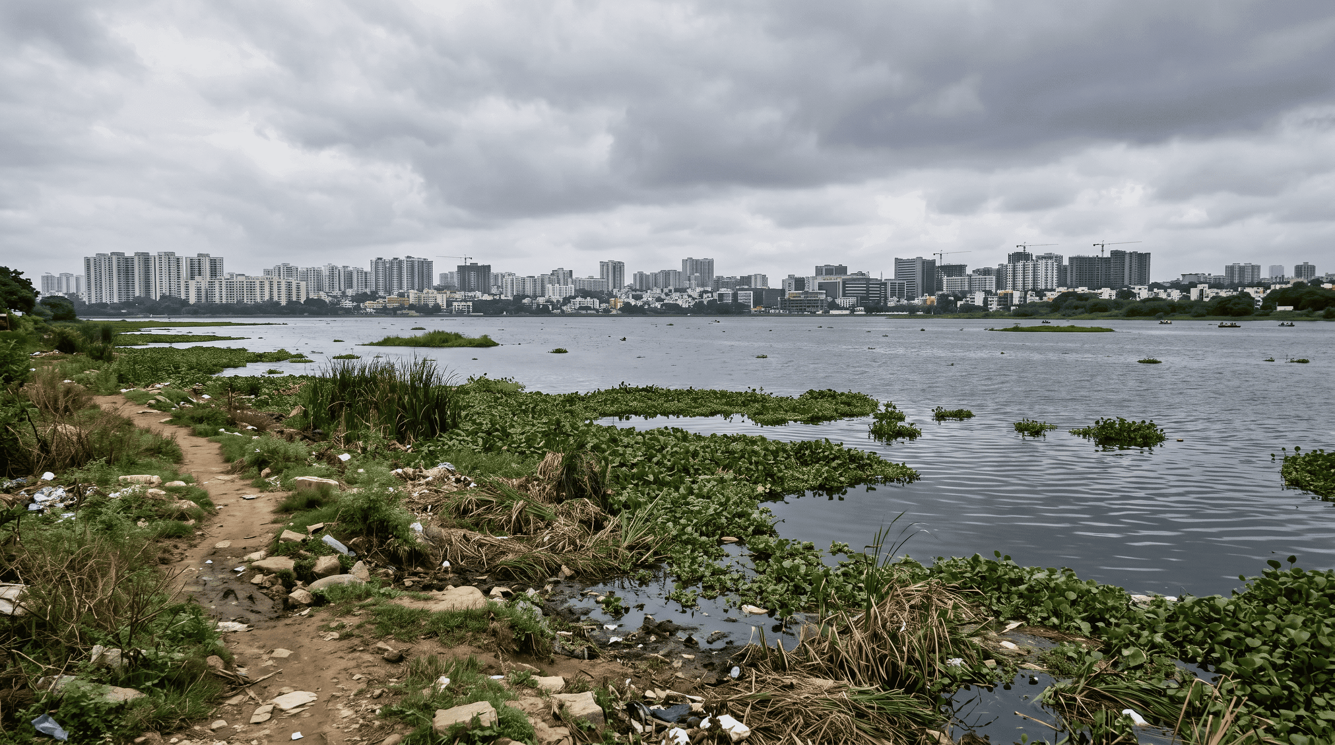 Bellandur Lake viewpoint (light)